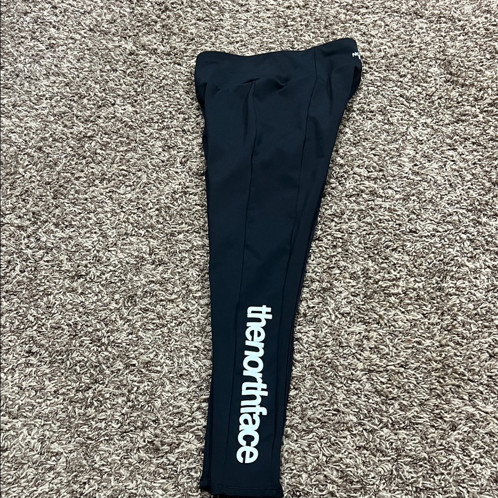 North Face girls black leggings sz 10